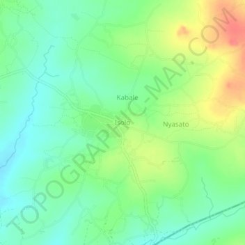 Isolo topographic map, elevation, terrain