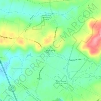 Ridge Valley topographic map, elevation, terrain