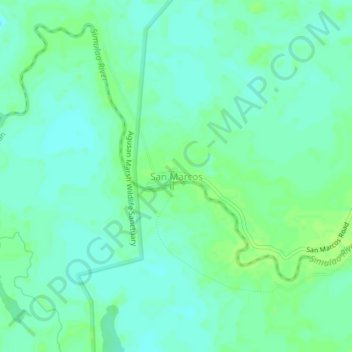 San Marcos topographic map, elevation, terrain