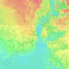 Yellowknife topographic map, elevation, terrain