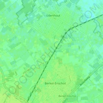 Heuveltje topographic map, elevation, terrain