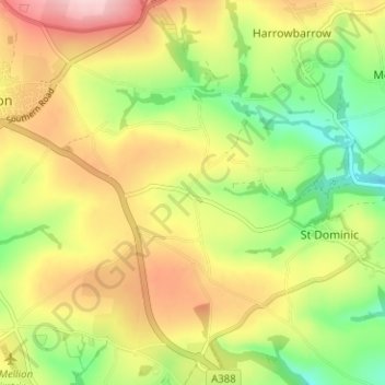 Ashton topographic map, elevation, terrain