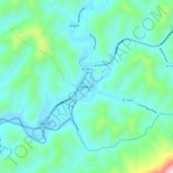 Mayking topographic map, elevation, terrain