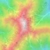 Kita-dake topographic map, elevation, terrain