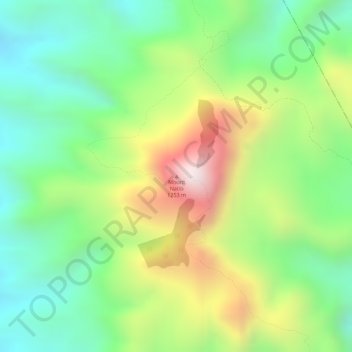 Mount Natib topographic map, elevation, terrain