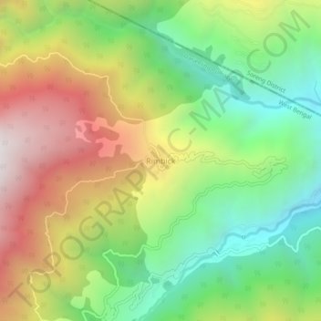 Rimbick topographic map, elevation, terrain