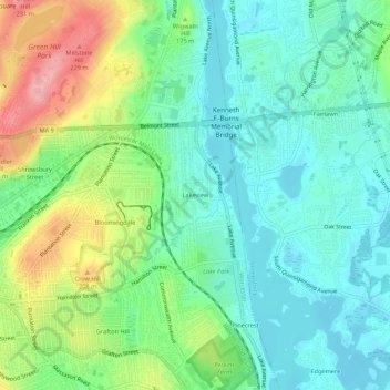 Lakeview topographic map, elevation, terrain