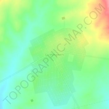 Ga-Mokgwathi topographic map, elevation, terrain