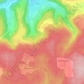Untere Eisengrube topographic map, elevation, terrain