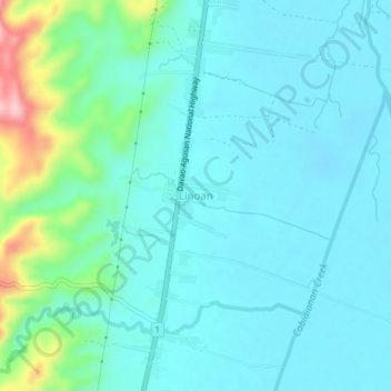 Linoan topographic map, elevation, terrain