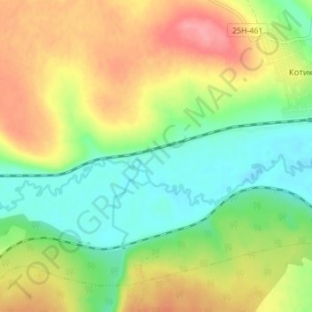 Малый Утайчик topographic map, elevation, terrain