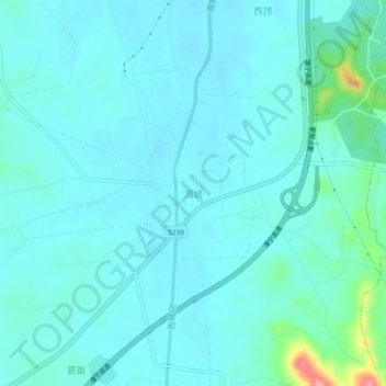 Zhoucheng topographic map, elevation, terrain