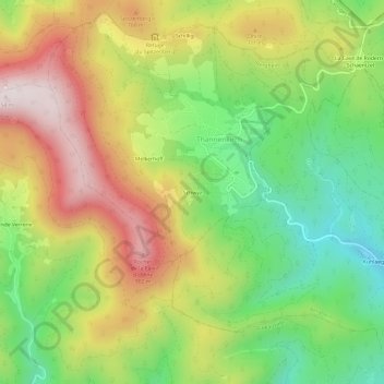 Schwyz topographic map, elevation, terrain