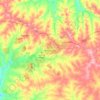 Secunda topographic map, elevation, terrain