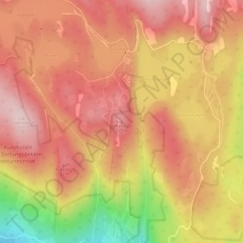 Kirkeberget topographic map, elevation, terrain