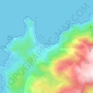 Campomoro topographic map, elevation, terrain