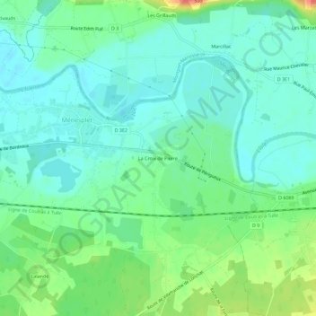La Croix de Pierre topographic map, elevation, terrain