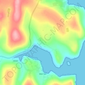 Camb topographic map, elevation, terrain
