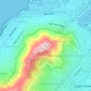 Signal Hill topographic map, elevation, terrain