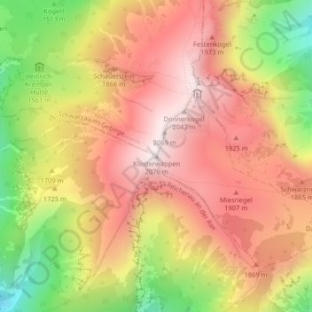 Klosterwappen topographic map, elevation, terrain