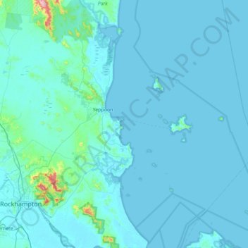 Bluff Rock topographic map, elevation, terrain