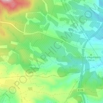 el Corrol topographic map, elevation, terrain