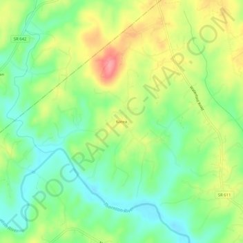 Korea topographic map, elevation, terrain