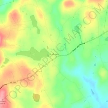 Beach Lake topographic map, elevation, terrain