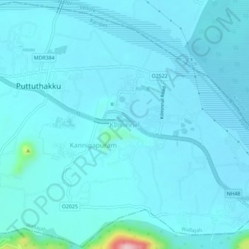 KIlminnal topographic map, elevation, terrain