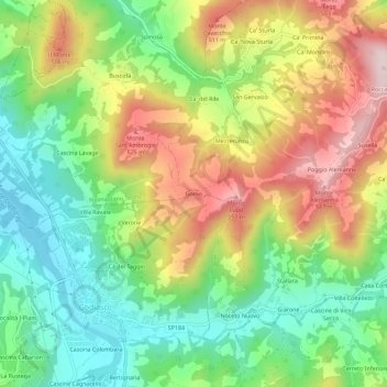 Gomo topographic map, elevation, terrain
