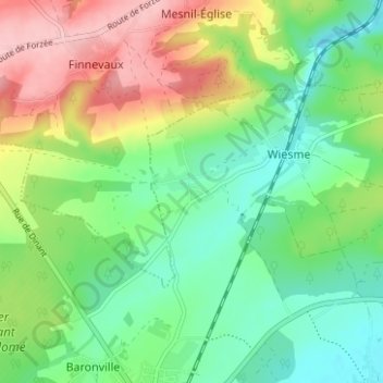 Maisoncelle topographic map, elevation, terrain