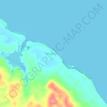 Biduk-biduk topographic map, elevation, terrain