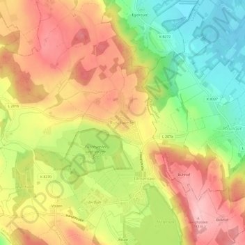 Ruschweiler topographic map, elevation, terrain