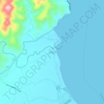 Dibet topographic map, elevation, terrain
