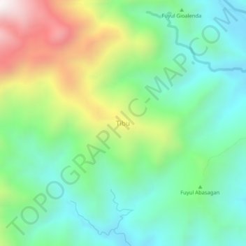 Tibu topographic map, elevation, terrain