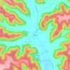 Cream topographic map, elevation, terrain
