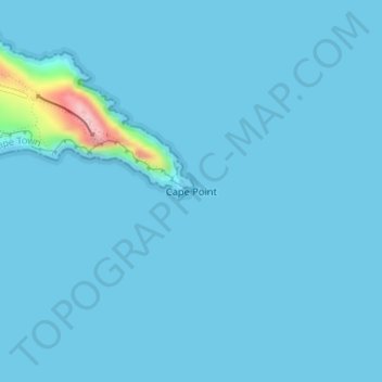 Cape Point topographic map, elevation, terrain