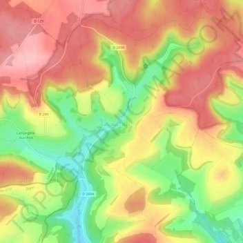 Chalmessin topographic map, elevation, terrain