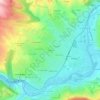 Viastels topographic map, elevation, terrain