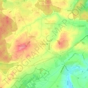 Riedetsweiler topographic map, elevation, terrain