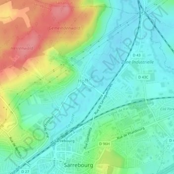 Mattel topographic map, elevation, terrain