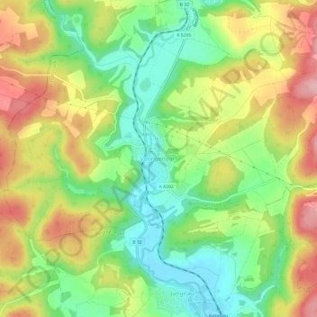 Veringendorf topographic map, elevation, terrain