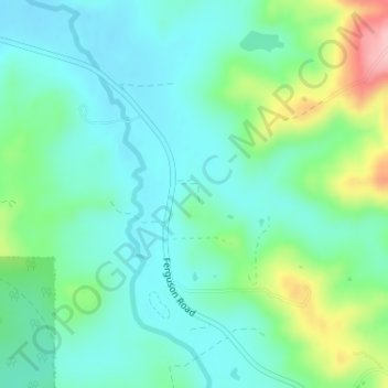 Ferguson Valley topographic map, elevation, terrain