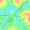 Les Hazes topographic map, elevation, terrain