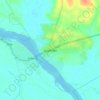 Sogakope topographic map, elevation, terrain