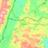 杏山街道 topographic map, elevation, terrain