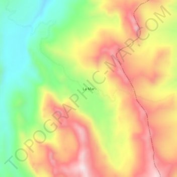 La Mar topographic map, elevation, terrain
