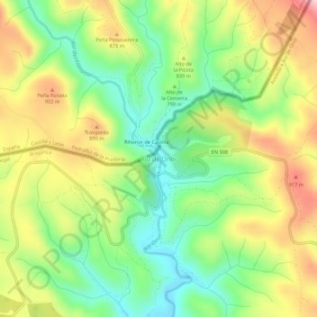 Rio de Onor topographic map, elevation, terrain