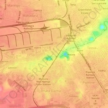 woodcraft village topographic map, elevation, terrain