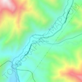 Chasquitambo topographic map, elevation, terrain